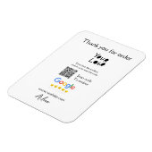 Google review business logo website scan QR-code Magneet (Linkerzijde)