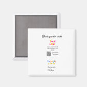 Google review business logo website scan QR code Magneet (Voorkant / Achterkant)