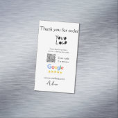 Google review business logo website scan QR-code Magnetisch Visitekaartje (Voorbeeld)