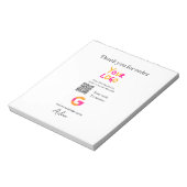 Google review business logo website scan QR code Notitieblok (Linkerzijde)