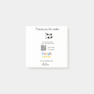 Google review business logo website scan QR-code Post-it® Notes