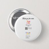 Google review business logo website scan QR code Ronde Button 5,7 Cm (Voorkant /achterkant)