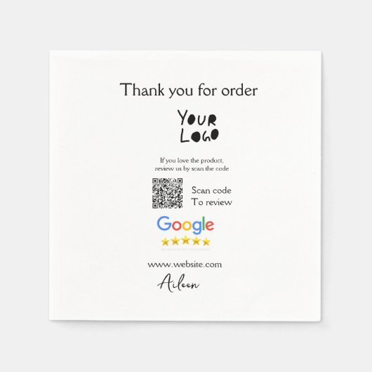 Google review business logo website scan QR-code Servet (Voorkant)