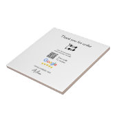 Google review business logo website scan QR-code Tegeltje (Zijkant)