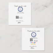 Google review business logo website scan QR code Vierkante Visitekaartje (Voorkant / Achterkant)