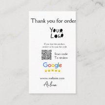 Google review business logo website scan QR-code