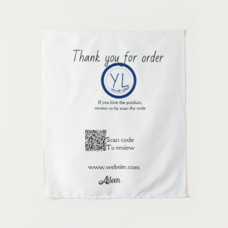 Google review business logo website scan QR code Wandkleed