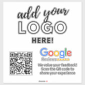 Google Review Call to Act Window Stickers QR-CODE (Vel)