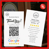 Google Review Card With QR Code Link Template Visitekaartje