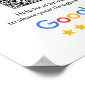 Google Review Feedback QR Moderne Poster (Hoek)