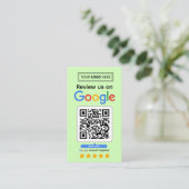 Google Review Kaart aanvragen met Logo en QR-code Visitekaartje (Staand voorkant)