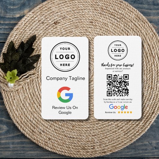 Google Review Kaart aanvragen met Logo en QR-code Visitekaartje