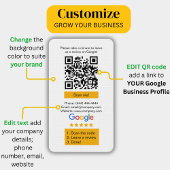 Google Review Kaart aanvragen met Logo en QR-code Visitekaartje