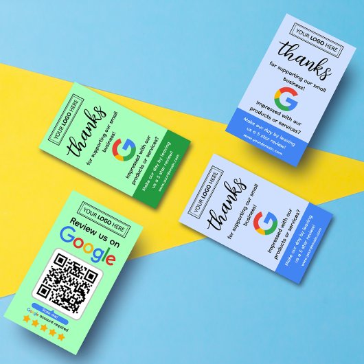 Google Review Kaart aanvragen met Logo en QR-code Visitekaartje