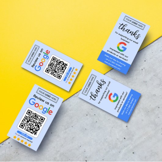 Google Review Kaart aanvragen met Logo en QR-code Visitekaartje