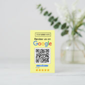 Google Review Kaart aanvragen met Logo en QR-code Visitekaartje (Staand voorkant)