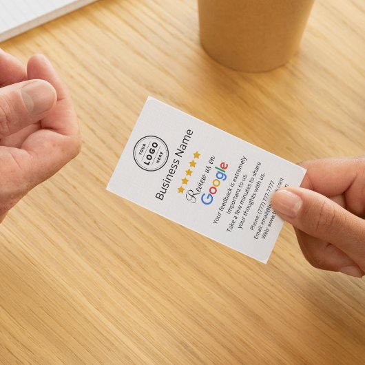 Google Review Kaart aanvragen met QR-code Visitekaartje
