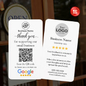 Google Review Kaart met QR Code Link Sjabloon Visitekaartje