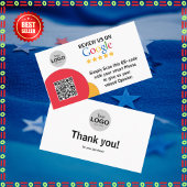 Google Review Kaart met QR Code Link Sjabloon Visitekaartje