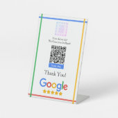 Google Review Kaart Pedestal Sign Reclamebord Met Voetstuk (Voorkant)