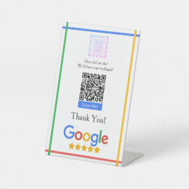 Google Review Kaart Voetstuk Bord Reclamebord Met Voetstuk