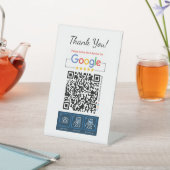 Google Review Kaart voetstuk teken met QR-code Reclamebord Met Voetstuk (Insitu)