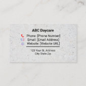 Google Review Kaart voor kinderopvang met QR-code Visitekaartje (Achterkant)