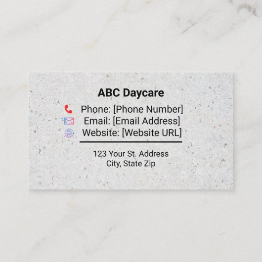 Google Review Kaart voor kinderopvang met QR-code Visitekaartje (Achterkant)