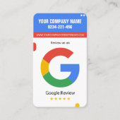 Google Review Kaart Voor veel bedrijven Visitekaartje (Voorkant)
