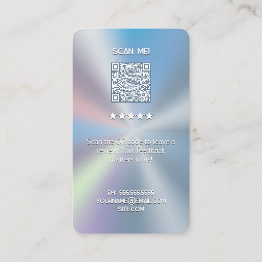 Google Review Kaarten Visitekaartje (Achterkant)