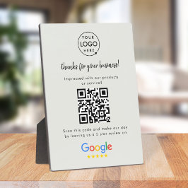Google Review Link | QR-code Grijze zakelijke Revi Fotoplaat