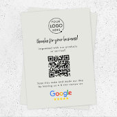 Google Review Link | QR-code Grijze zakelijke Revi Informatiekaartje