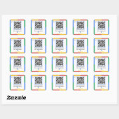 Google Review Link QR Code | Review op Google Vierkante Sticker (Vel)
