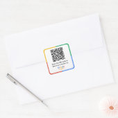 Google Review Link QR Code Vierkante Sticker (Envelop)