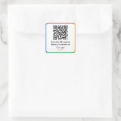 Google Review Link QR Code Vierkante Sticker (Tas)