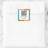 Google Review Link QR Code Vierkante Sticker (Tas)