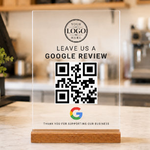 Google Review Logo Acrylaat Tafelblad Display