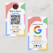 Google Review met LOGO QR Code Link Visitekaartje (Voorkant / Achterkant)