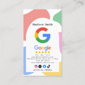 Google Review met LOGO QR Code Link Visitekaartje (Achterkant)