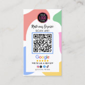 Google Review met LOGO QR Code Link Visitekaartje (Voorkant)