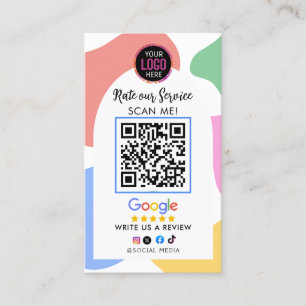 Google Review met LOGO QR Code Link Visitekaartje