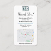 Google Review met Map & QR Code Link Sjabloon Visitekaartje (Achterkant)