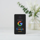 Google Review met QR Code Link Visitekaartje (Staand voorkant)