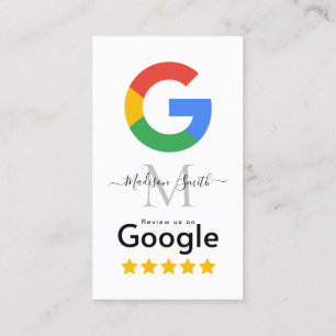 Google Review met QR Code Link Visitekaartje