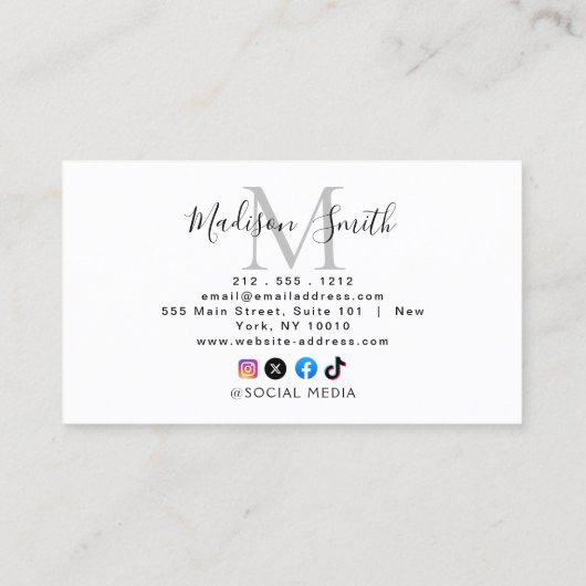 Google Review met QR Code Link Visitekaartje (Achterkant)