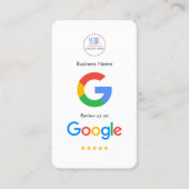 Google Review met QR Code Link Visitekaartje (Voorkant)