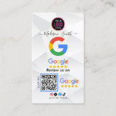 Google Review met QR Code Link Visitekaartje (Voorkant)
