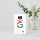 Google Review met QR Code Link Visitekaartje (Staand voorkant)