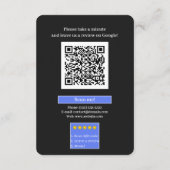 Google Review Met QR-code Link Zakelijke Kaart (Achterkant)