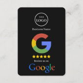 Google Review Met QR-code Link Zakelijke Kaart (Voorkant)